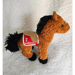 2003 Breyer Race Horse Seabiscuit #2 Plush Stuffed Animal Toy Brown 9" Movie